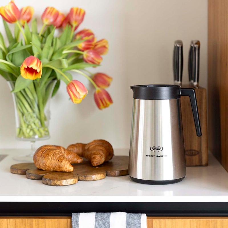 Moccamaster Technivorm 59865, 1.25 L Thermal Carafe, Silver, 40 ounce - Image 1